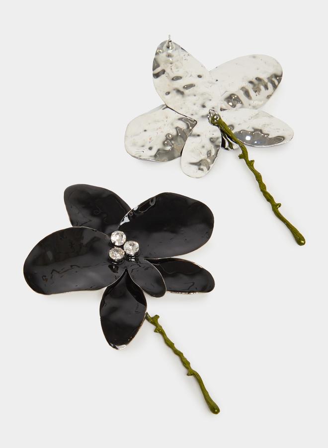 Styli Enamel Flower Earrings - Image 1